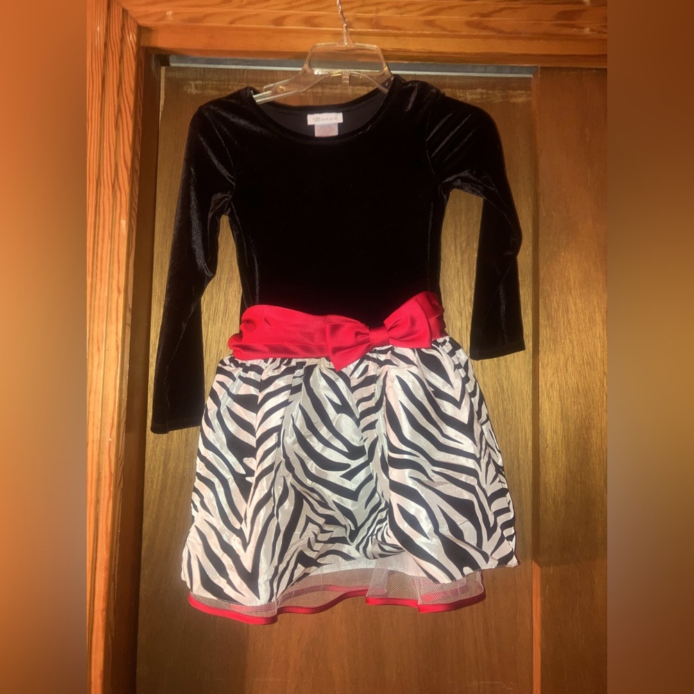 Bonnie Jean size 7 velvet and flared dress